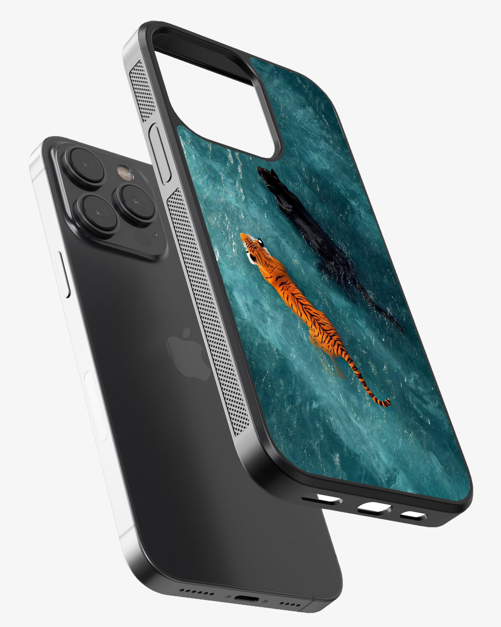 Wild Duo Swim – Tiger and Panther Premium Phone Cover Glass Case