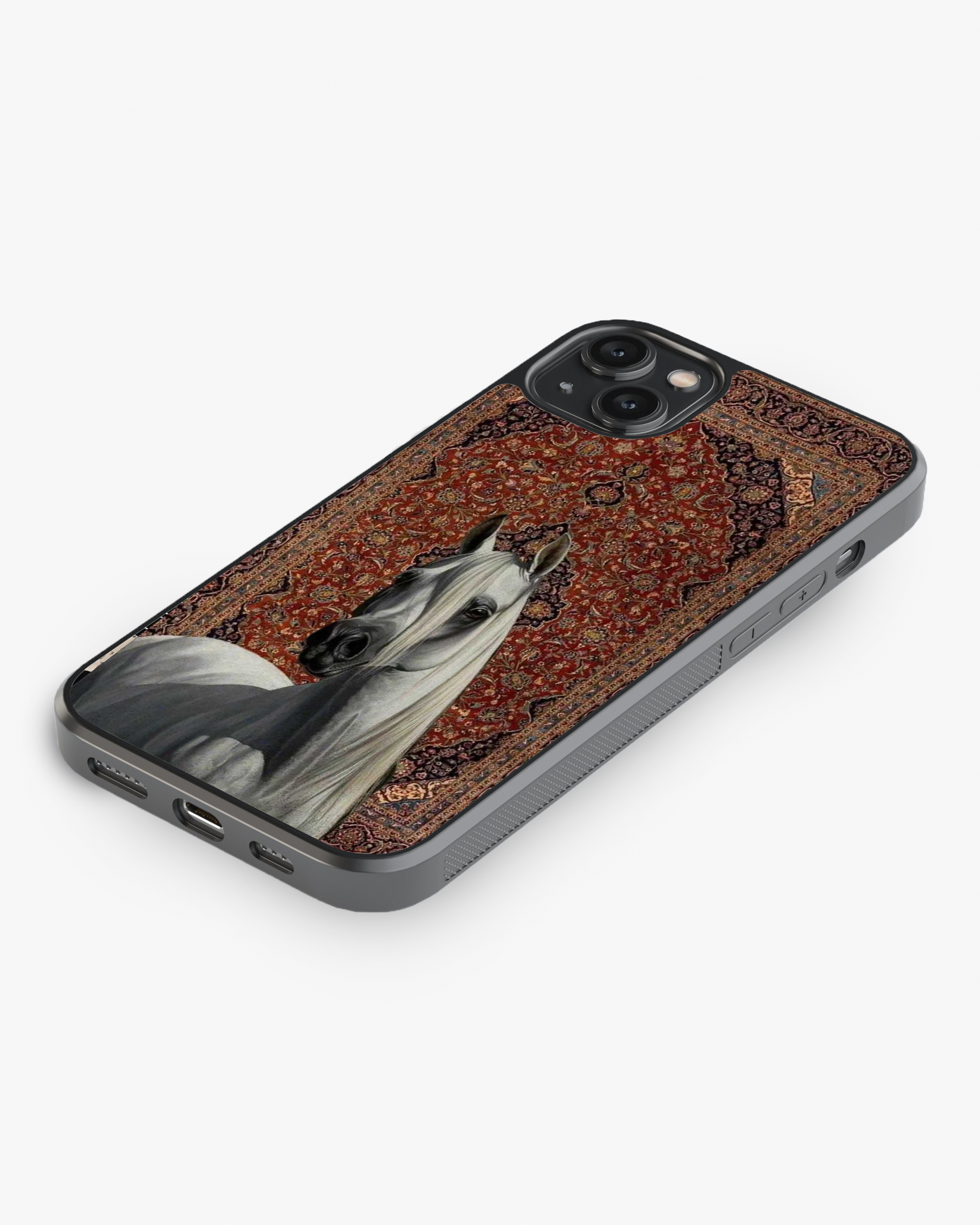 Royal Stallion – Vintage Persian Art Premium Phone Cover Glass Case