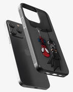 Pocket Heroes – Spider-Man & Batman Hanging Design Premium Phone Cover Glass Case