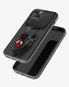 Pocket Heroes – Spider-Man & Batman Hanging Design Premium Phone Cover Glass Case