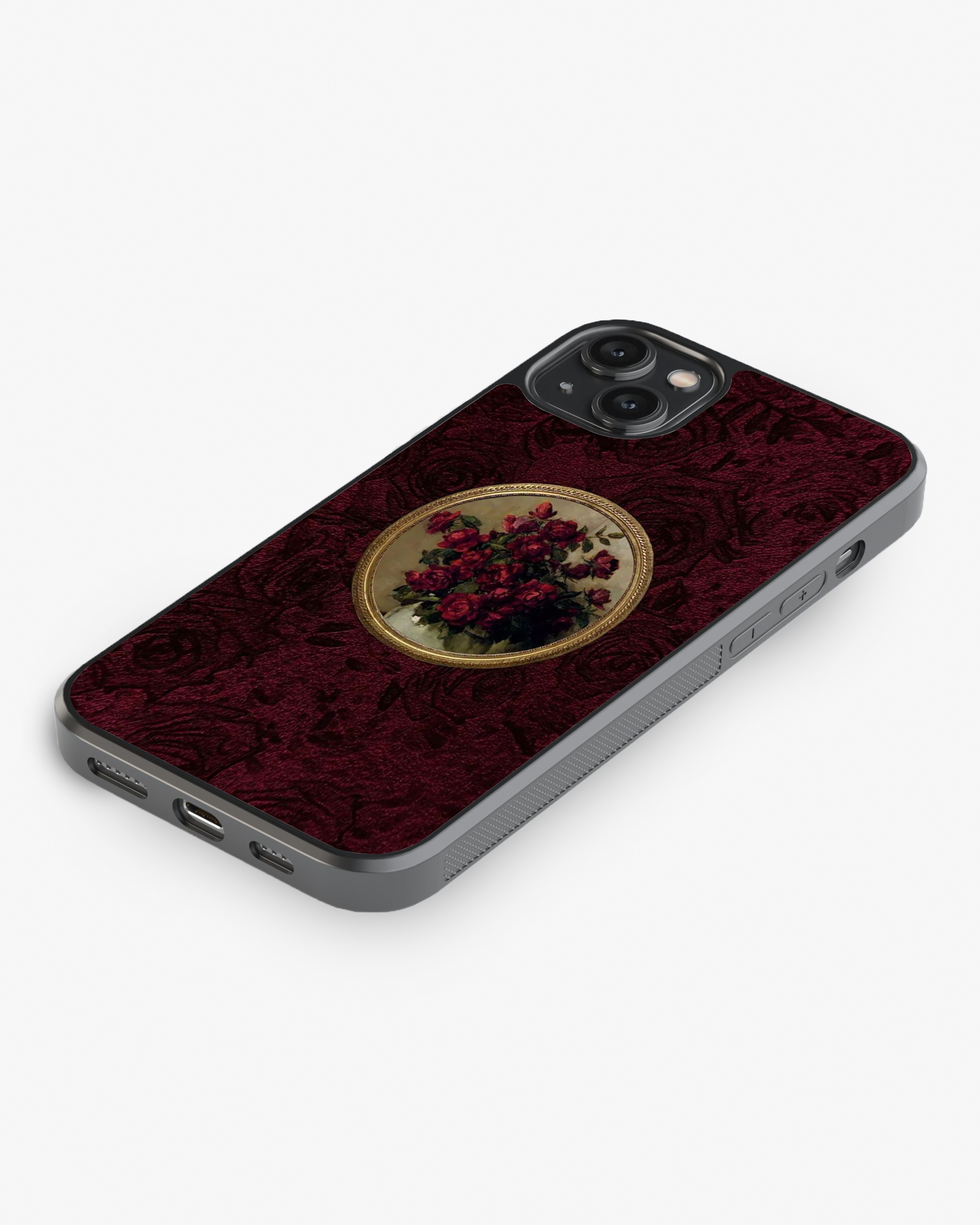 Vintage Red Roses – Royal Floral Art Premium Phone Cover Glass Case