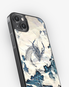 Celestial Dragon in Clouds – Watercolor Fantasy Art Premium Phone Cover Glass Case
