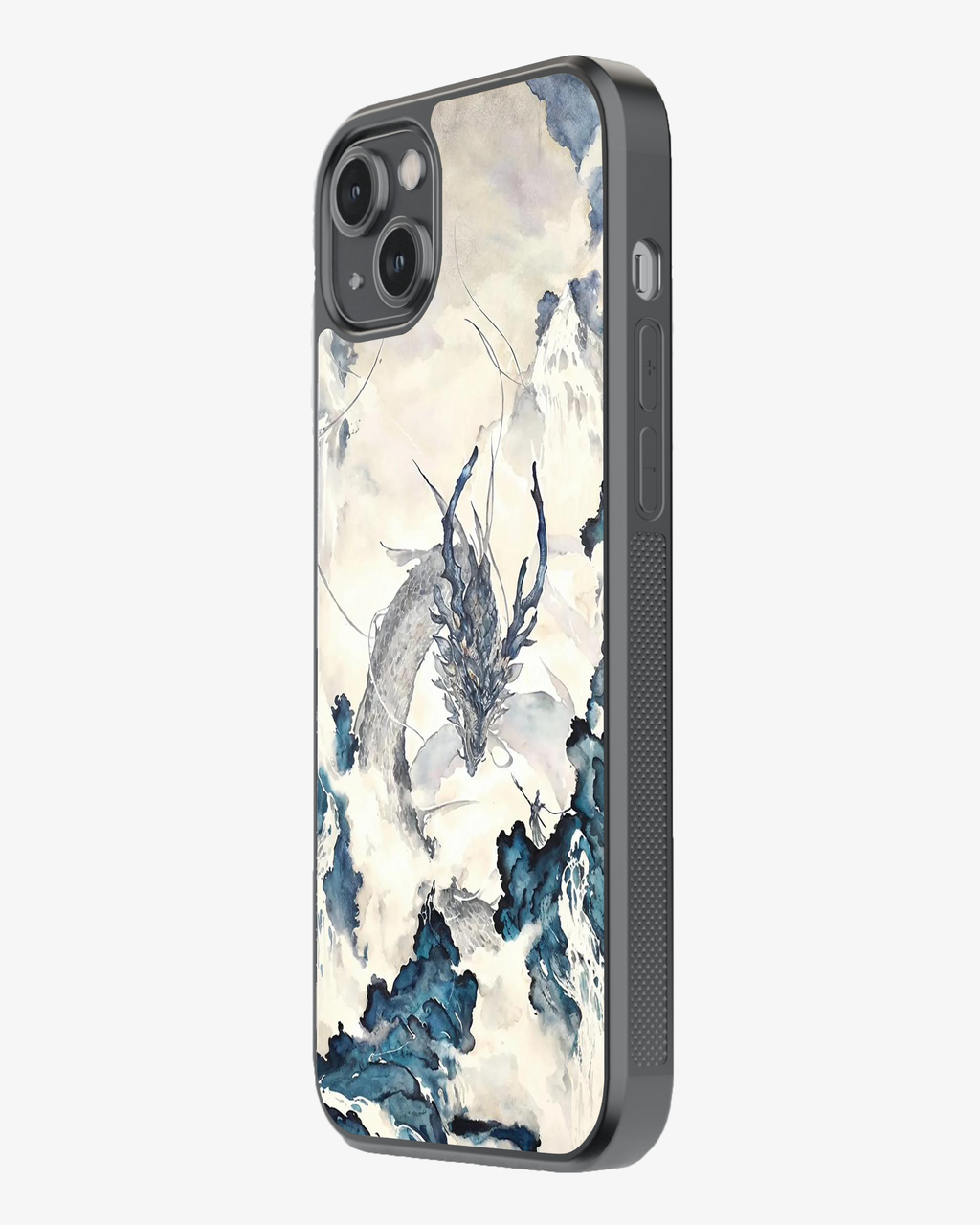 Celestial Dragon in Clouds – Watercolor Fantasy Art Premium Phone Cover Glass Case