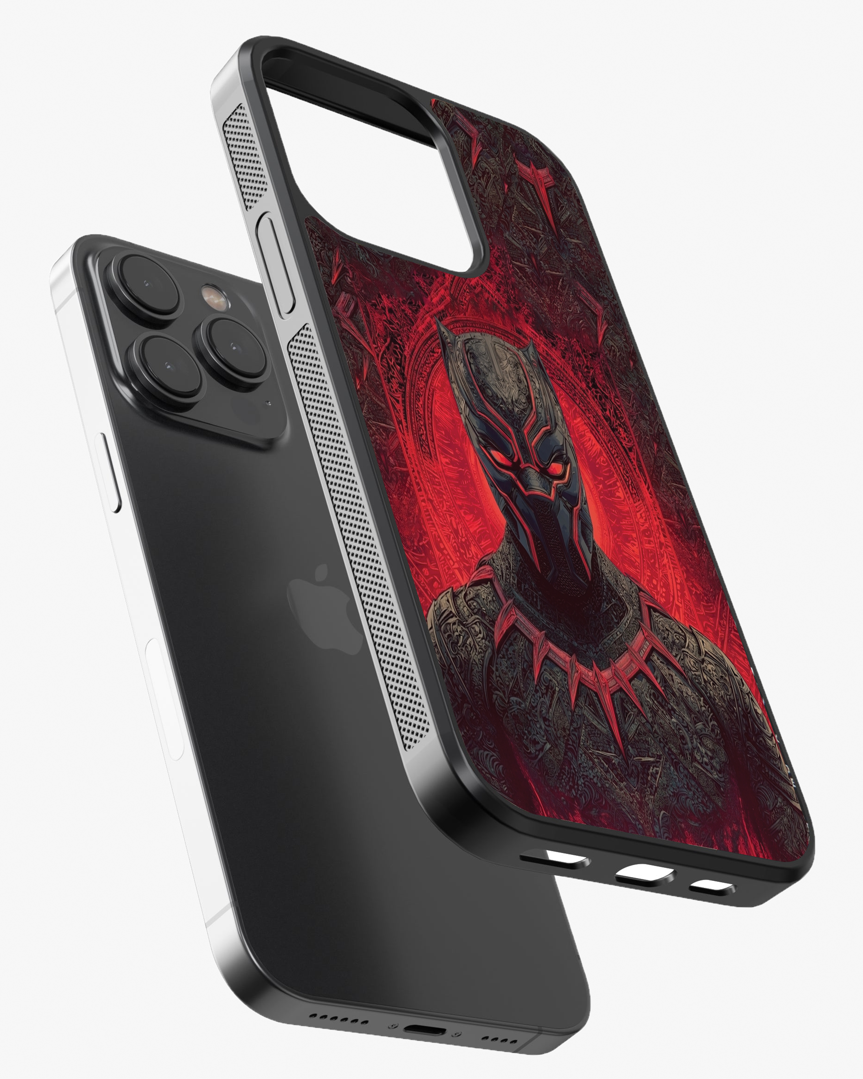Black Panther Crimson Armor Edition Phone Cover Glass Case