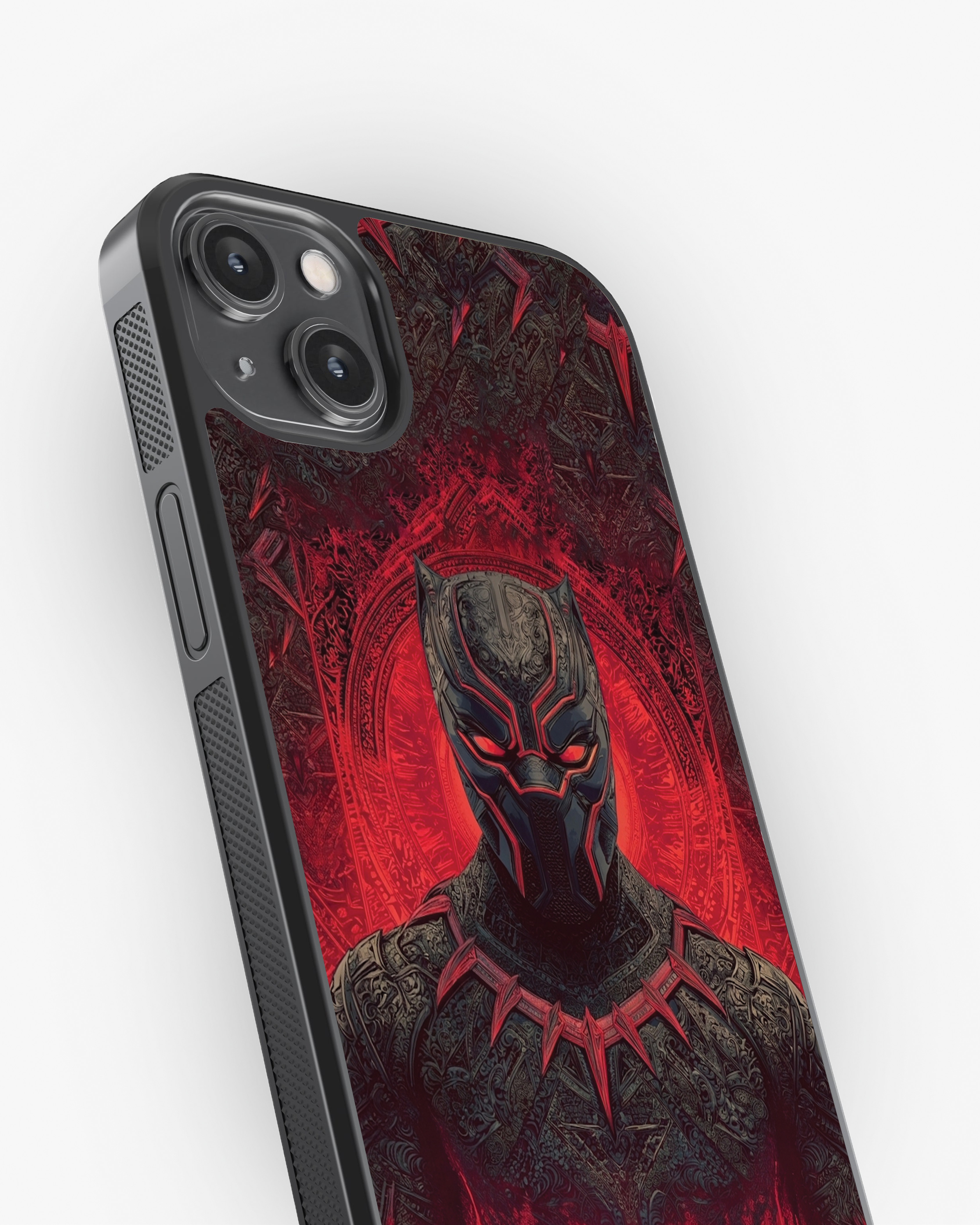 Black Panther Crimson Armor Edition Phone Cover Glass Case