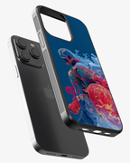 Blue Warrior Shield Style Edition Phone Cover Glass Case