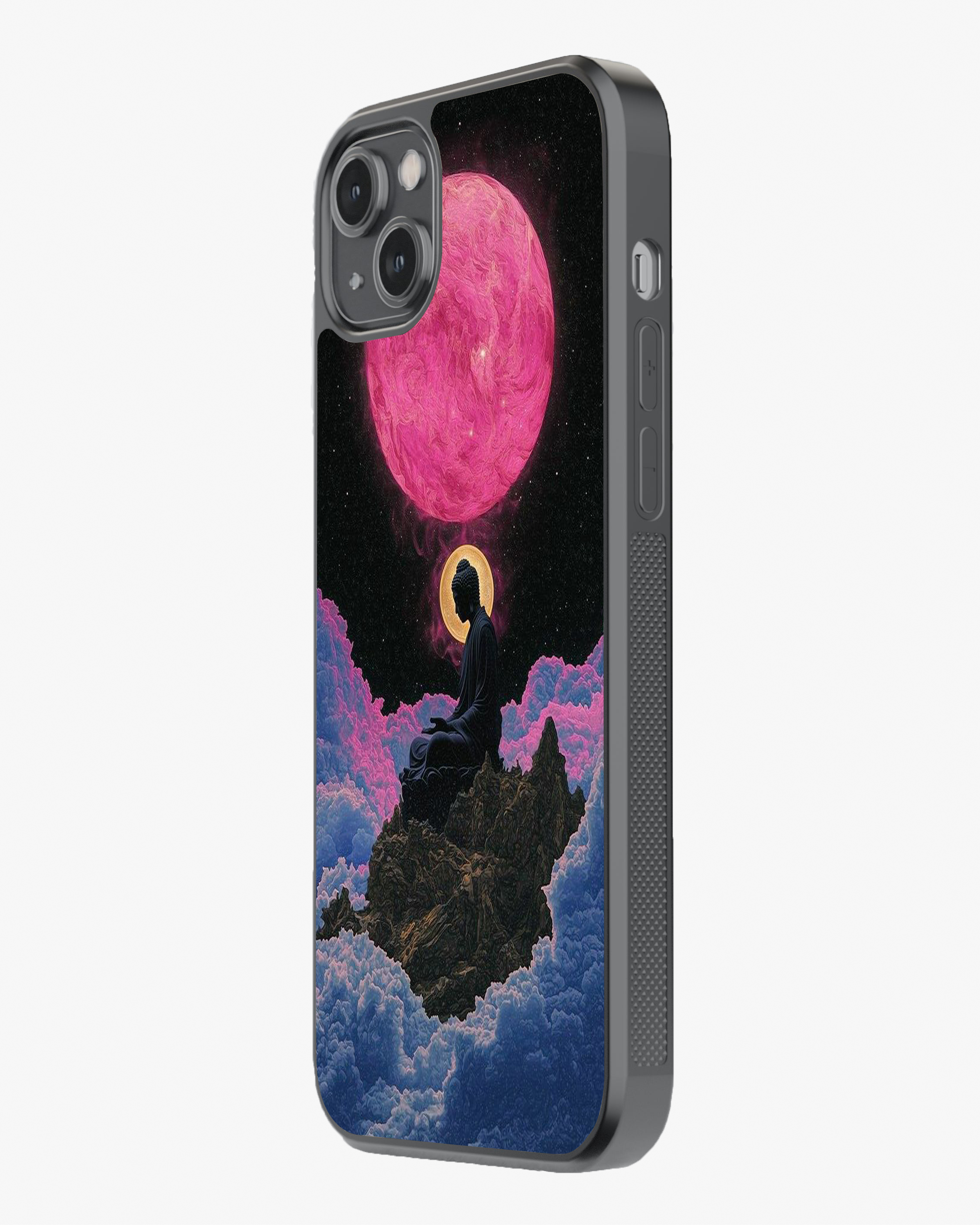 Cosmic Buddha Meditation Phone Cover Glass Case