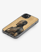 Golden Engraved Iron Man Phone Cover Glass Case