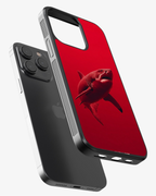 Crimson Shark Power Phone Cover Glass Case