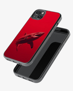 Crimson Shark Power Phone Cover Glass Case