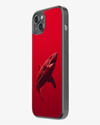 Crimson Shark Power Phone Cover Glass Case