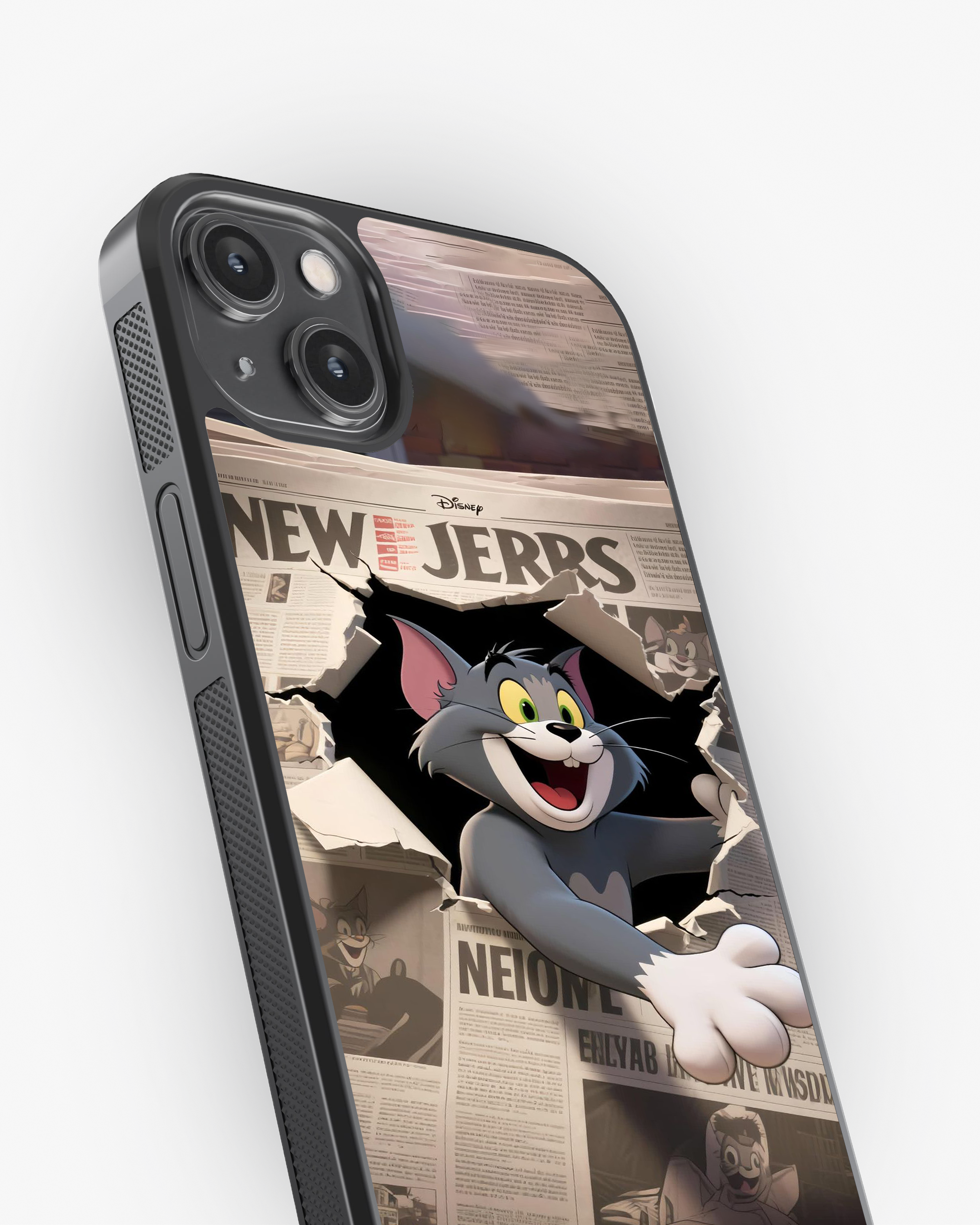 Classic Cartoon Cat Burst Phone Cover Glass Case